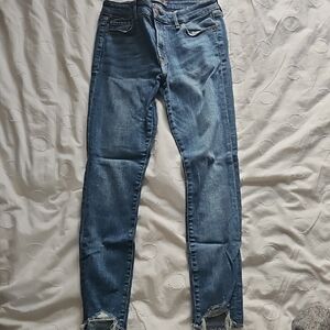 Abercrombie & Fitch Distressed Blue Skinny Jeans